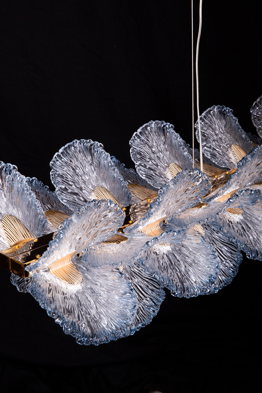 Подвесная люстра jardin le3032/1260 gd/sh blue