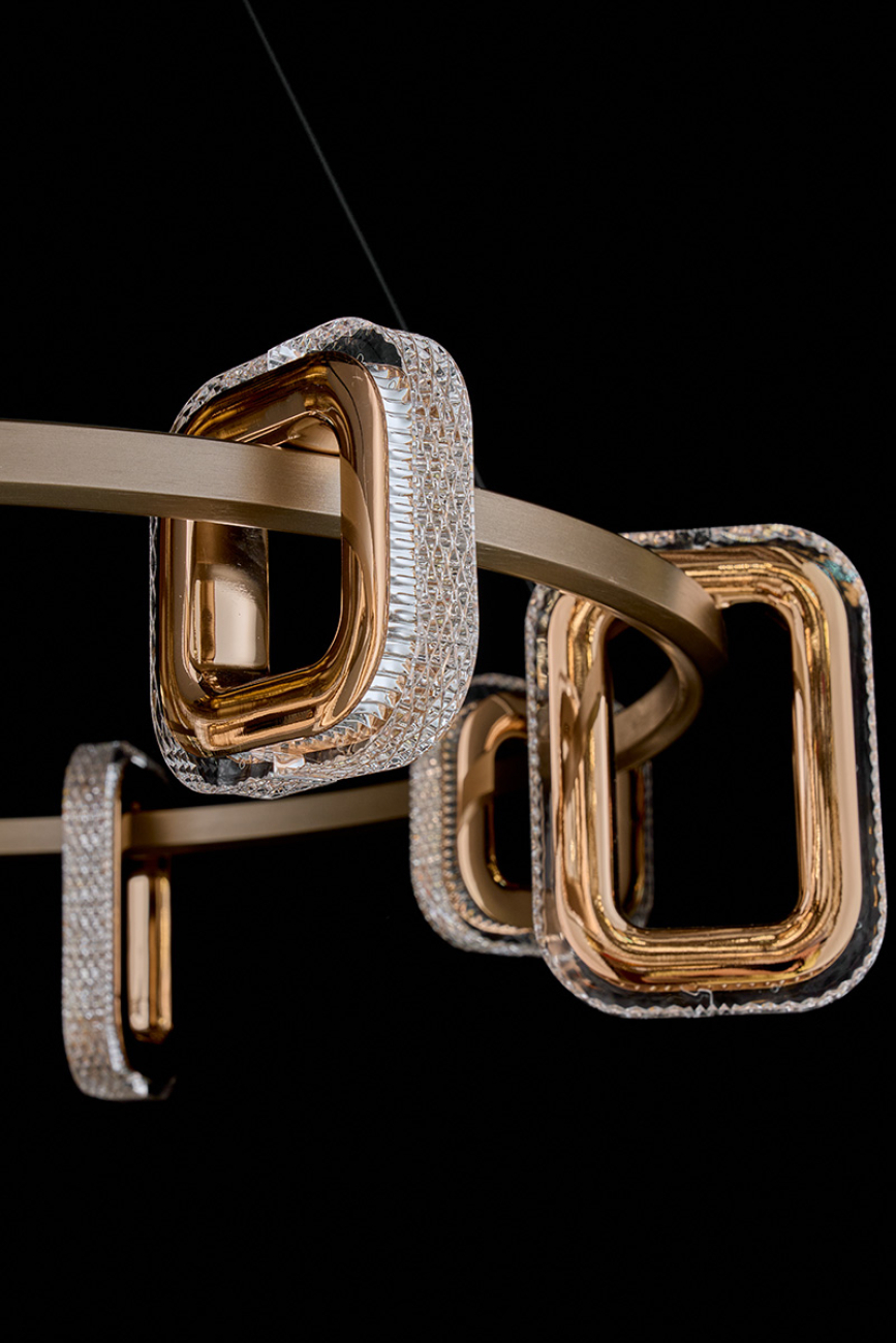 Подвесная люстра theona le7701/8 grey/gold