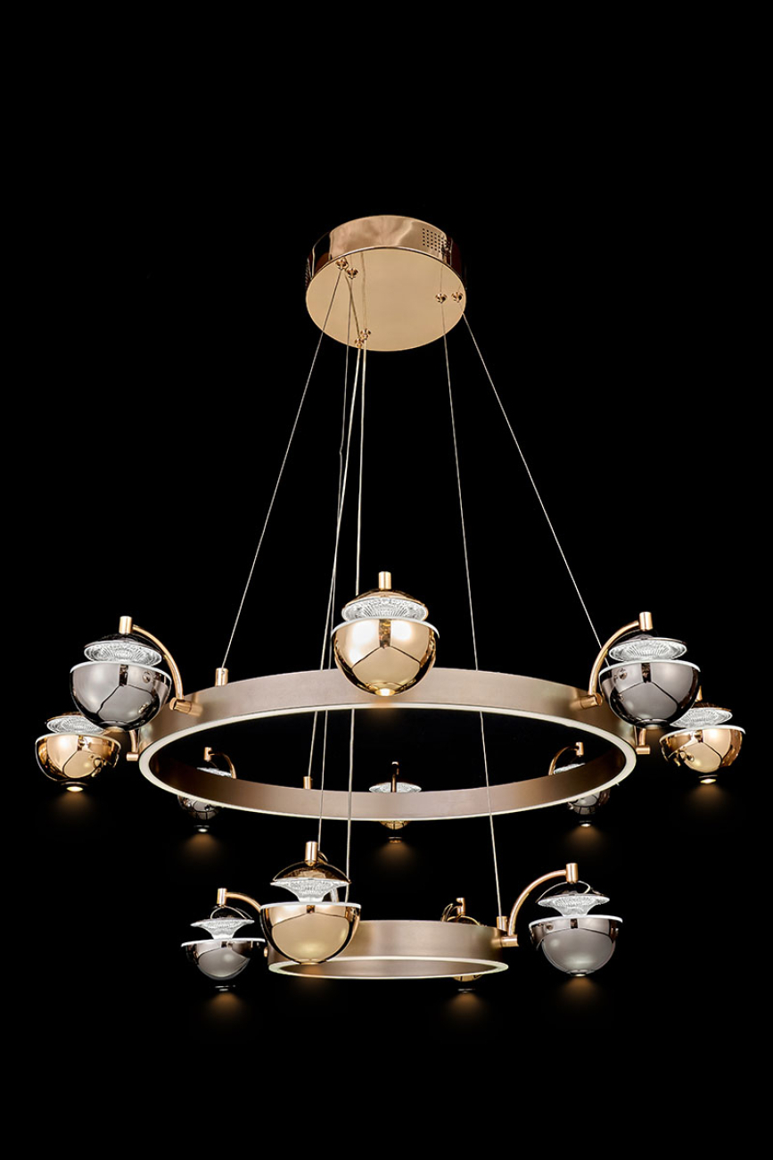 Подвесная люстра jelly le7711/8+4 gold/black chrome