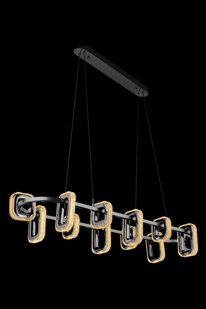 Подвесная люстра theona le7701/12l grey/black chrome