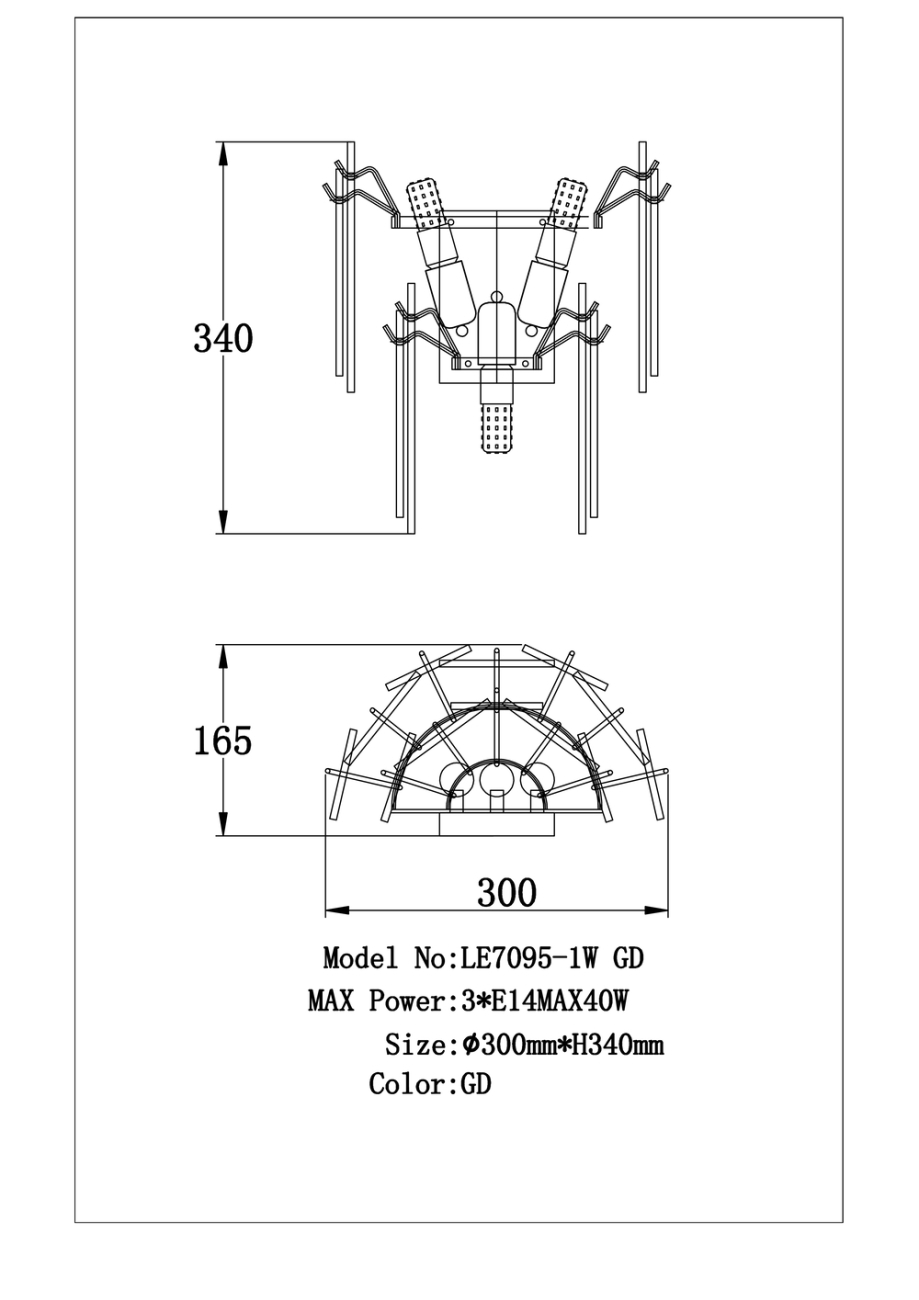 Бра infini le7095/1w gd