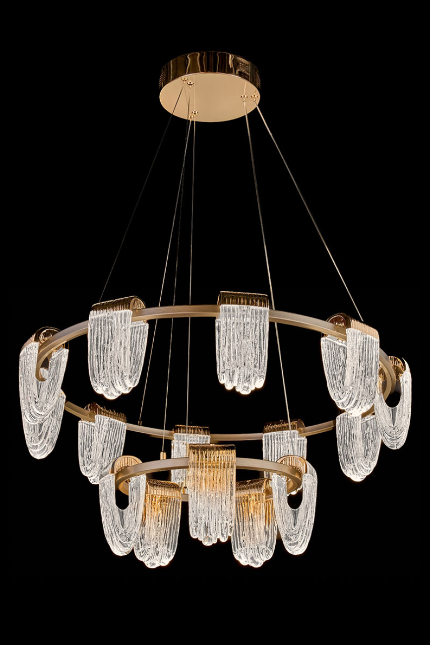 Подвесная люстра cascade le7717/10+5 gold