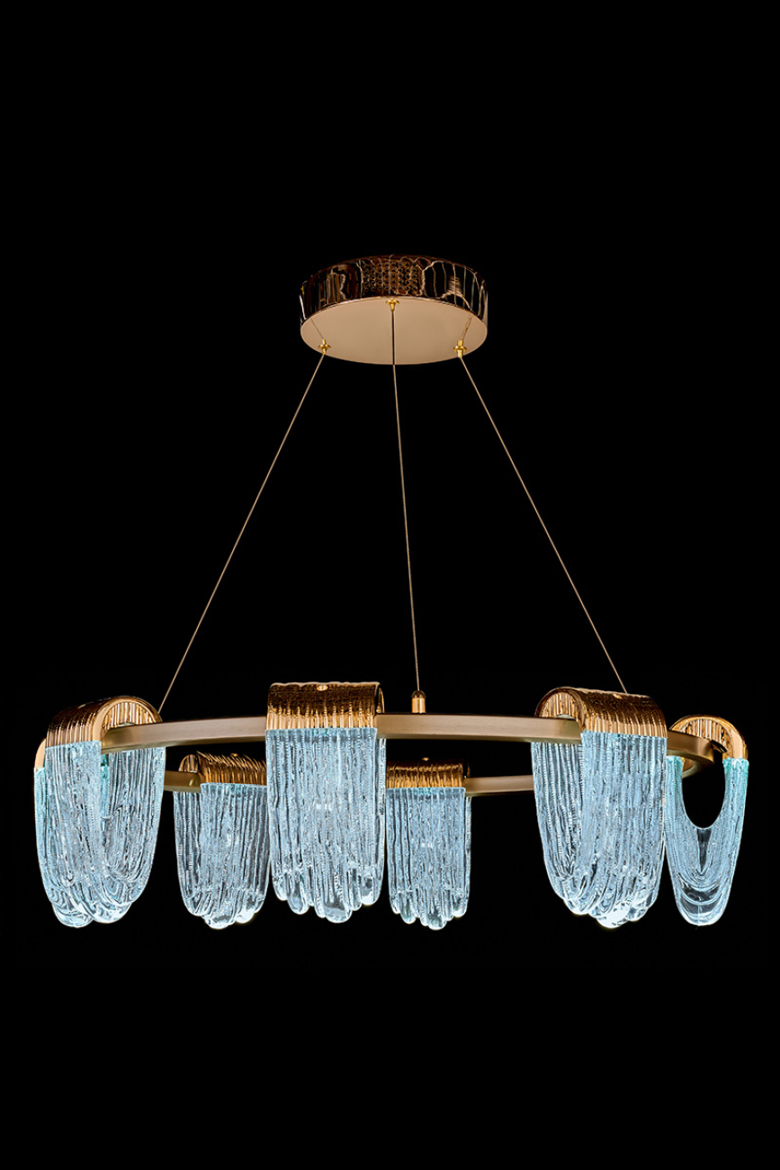 Подвесная люстра cascade le7717/8 gold