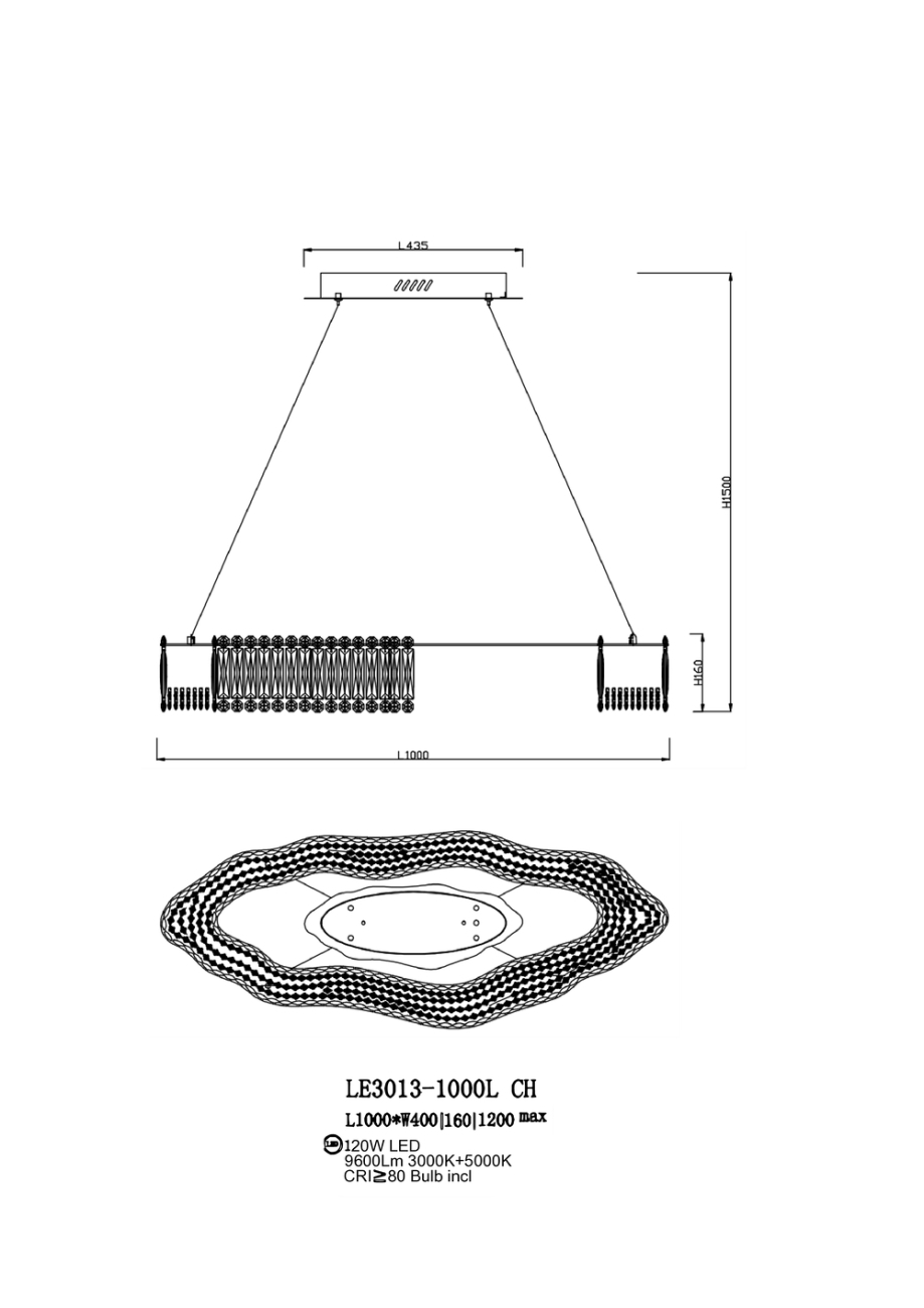 Подвесная люстра chatelaine le3013-1000l ch