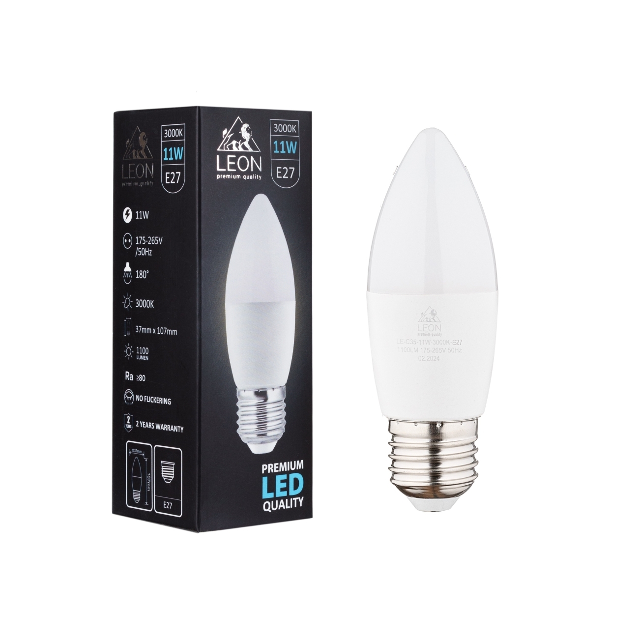 Светодиодная лампа leon le-c35-11w-3000k-e27
