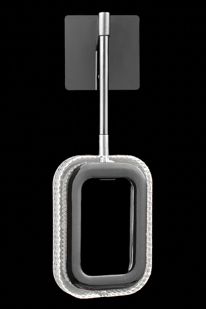 Бра theona le7701/1w grey/black chrome