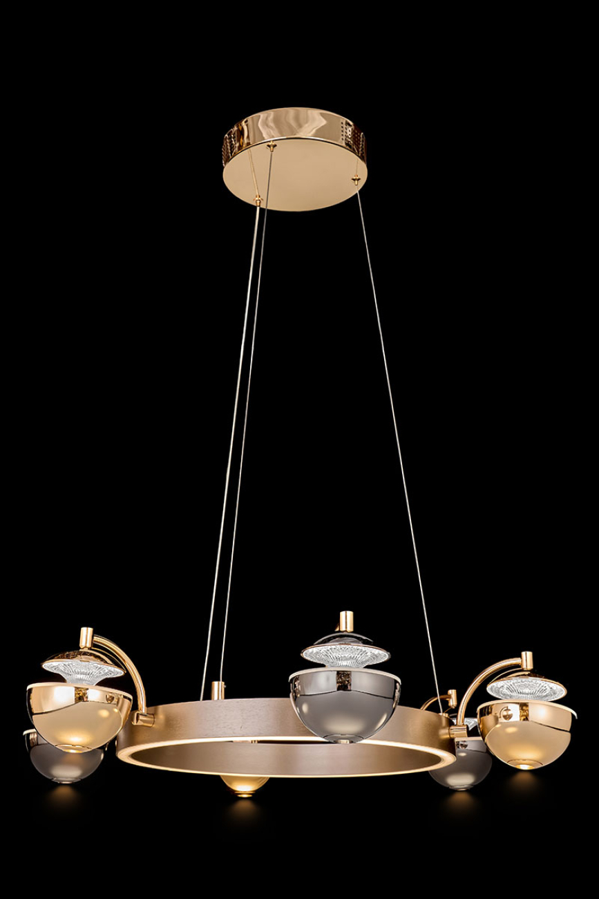 Подвесная люстра jelly le7711/6 gold/black chrome