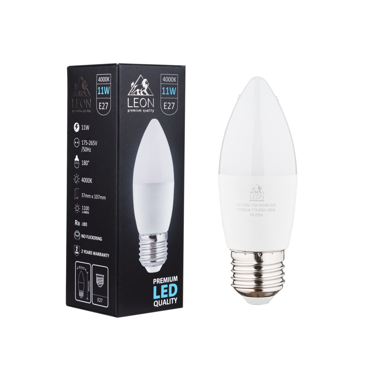 Светодиодная лампа leon le-c35-11w-4000k-e27
