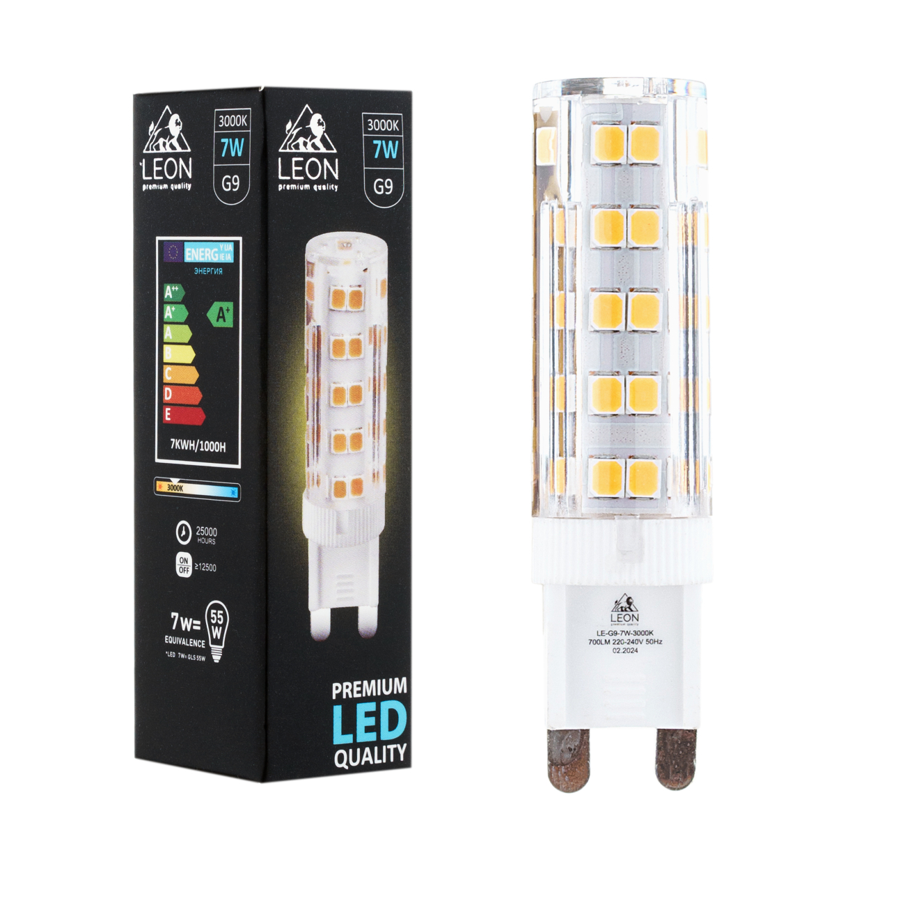 Светодиодная лампа leon le-g9-7w-3000k