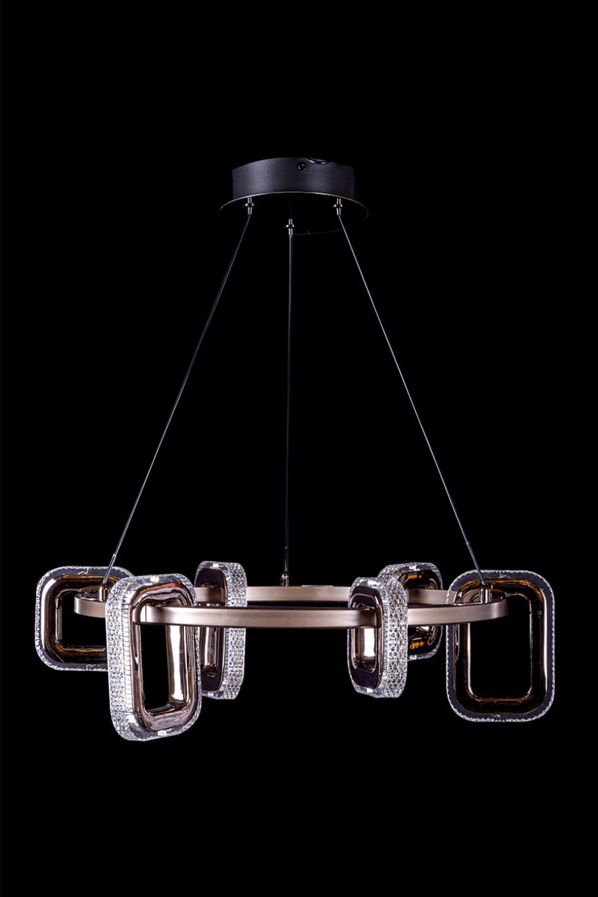 Подвесная люстра theona le7701/6 grey/black chrome