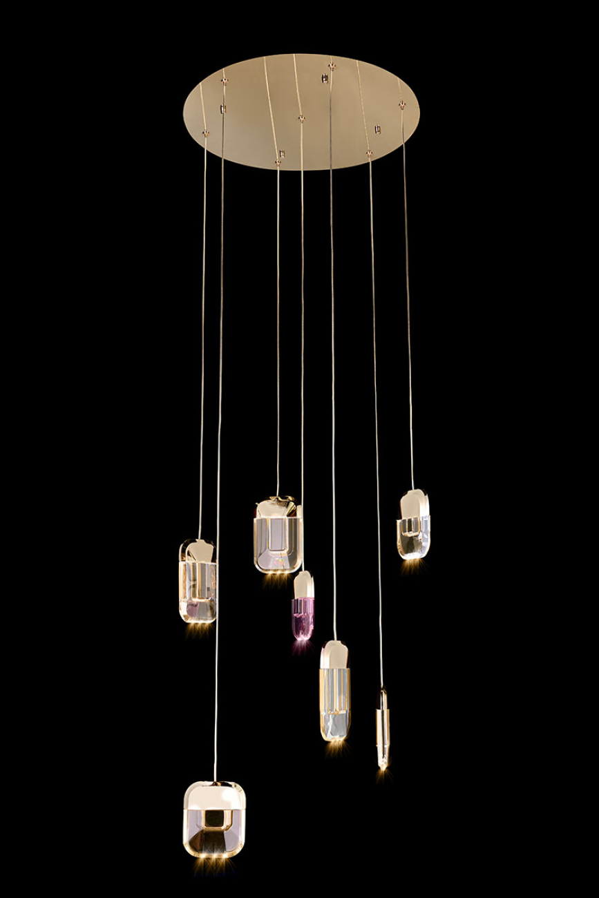 Подвесная люстра natali le7771/7 gold