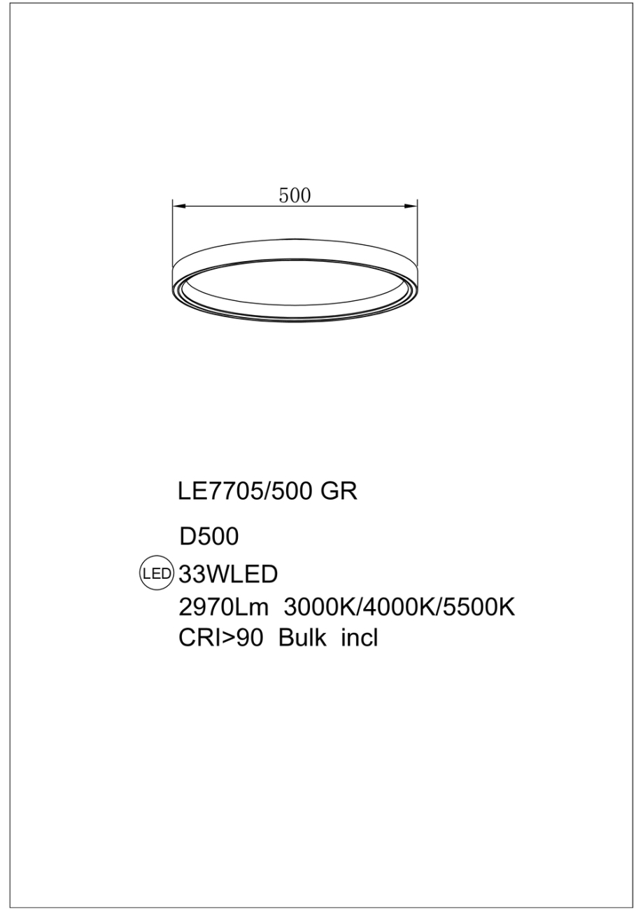 Потолочный светильник eclipse le7705/500 black chrome