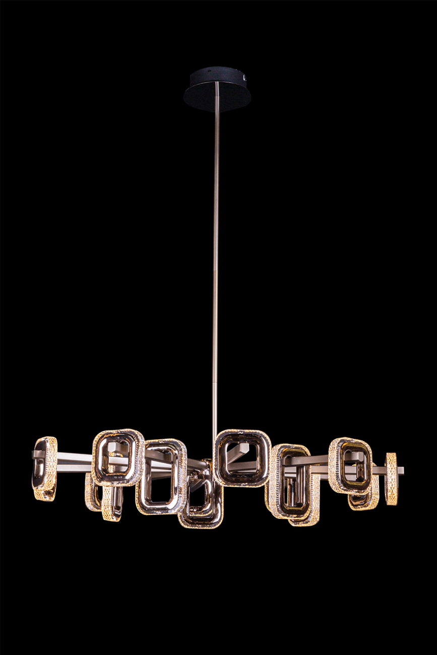 Подвесная люстра theona le7701/15 grey/black chrome