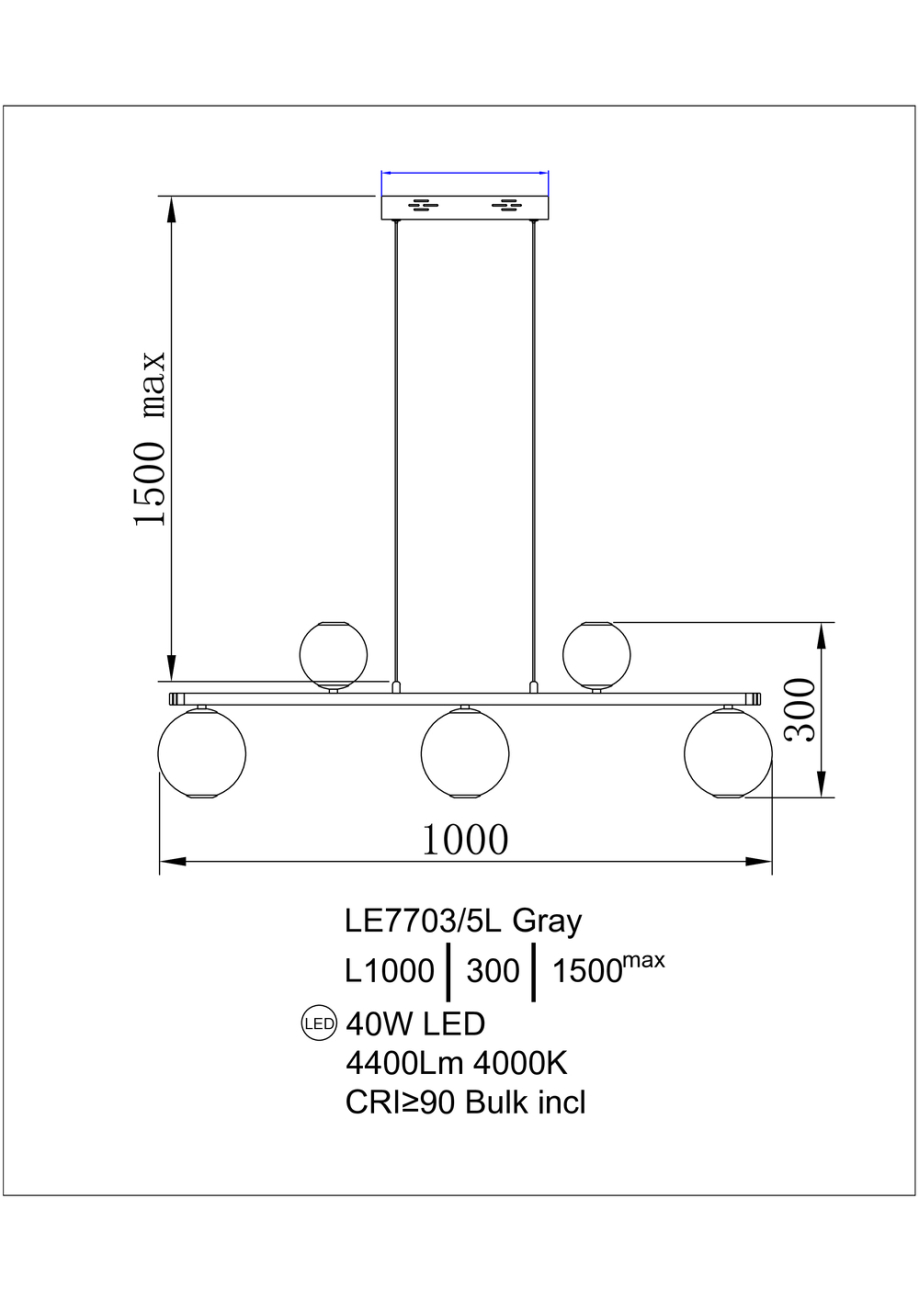 Подвесная люстра aurore le7703/5l gold