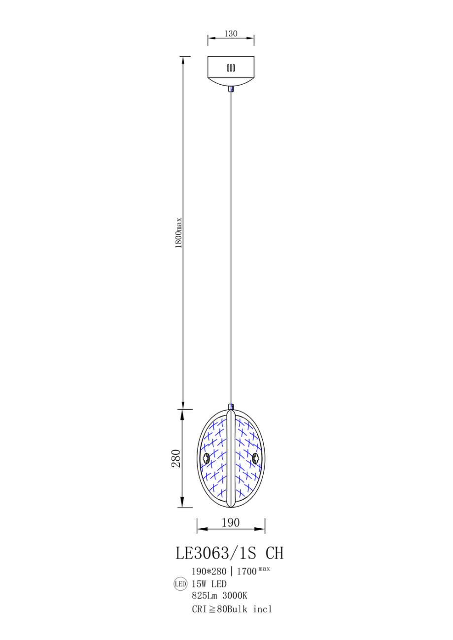 Подвесной светильник kari le3063/1s ch