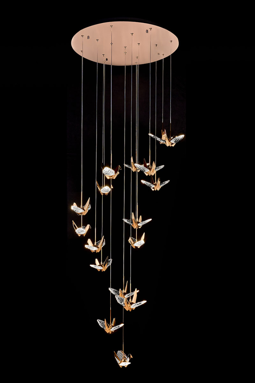 Подвесная люстра alma le7706/17 gold