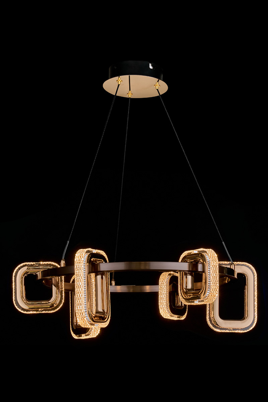 Подвесная люстра theona le7701/6 grey/gold