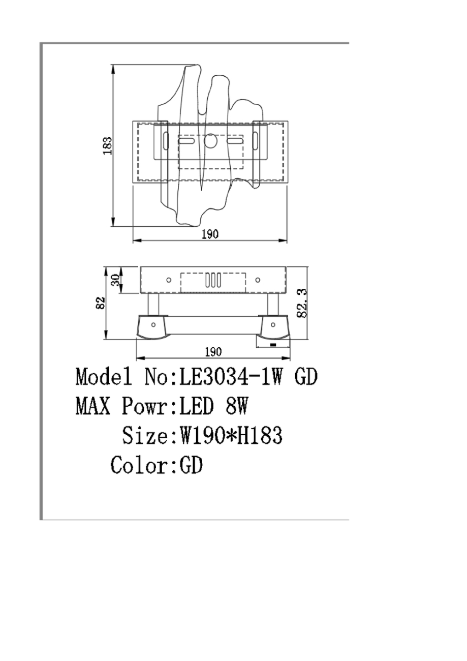 Бра jamila le3034/1w gd