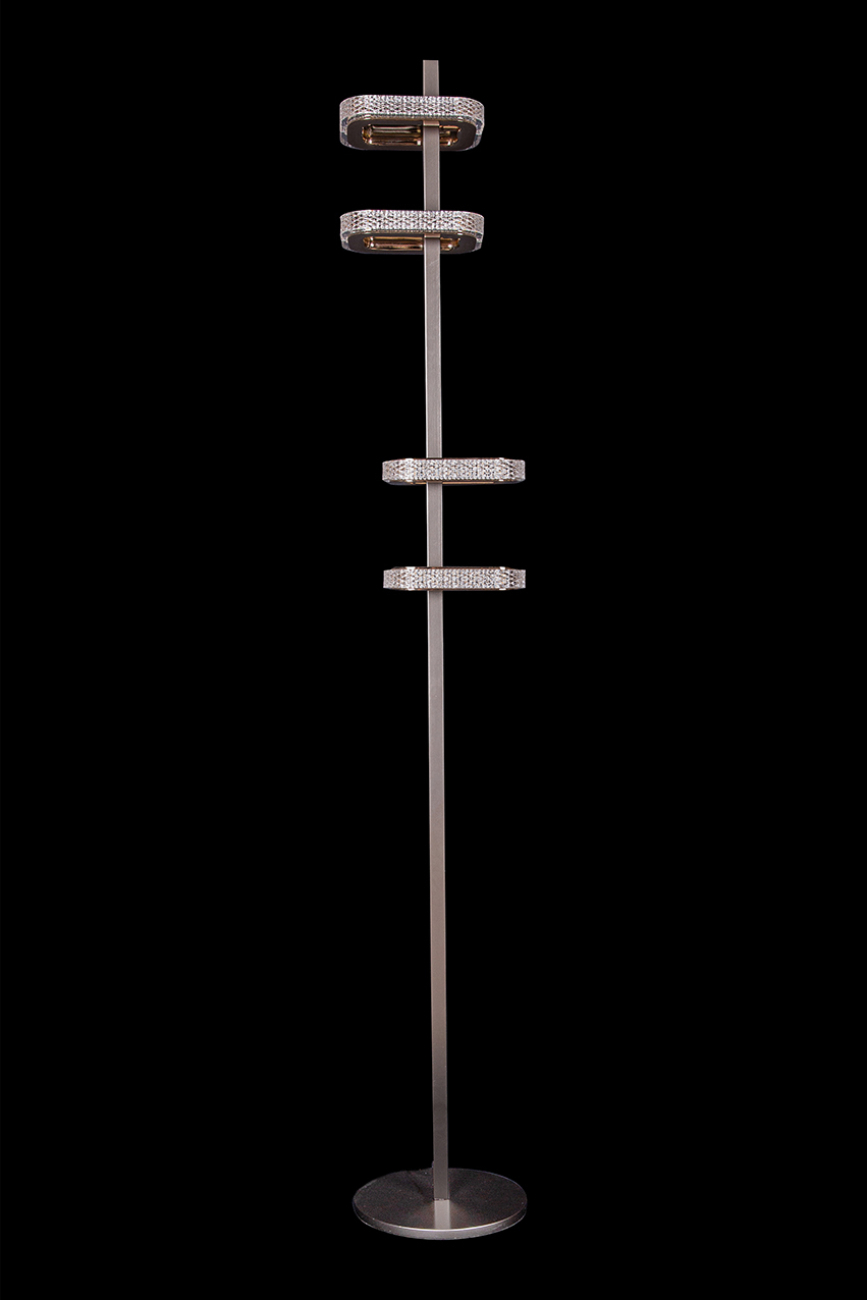 Торшер theona le7701/4f grey/gold