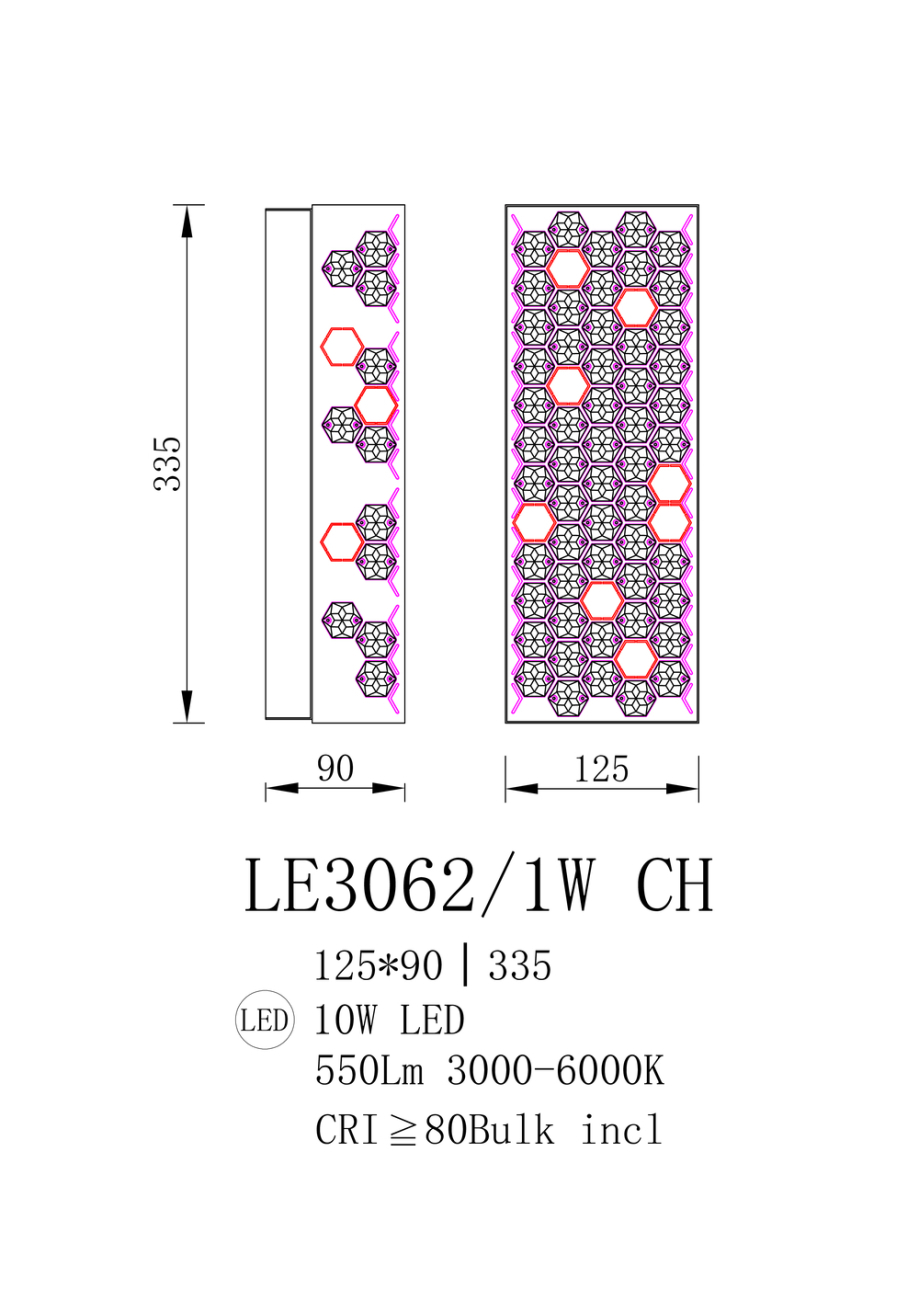 Бра katy le3062/1w ch
