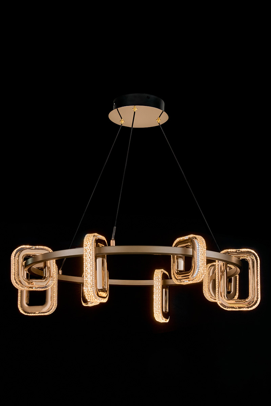 Подвесная люстра theona le7701/8 grey/gold