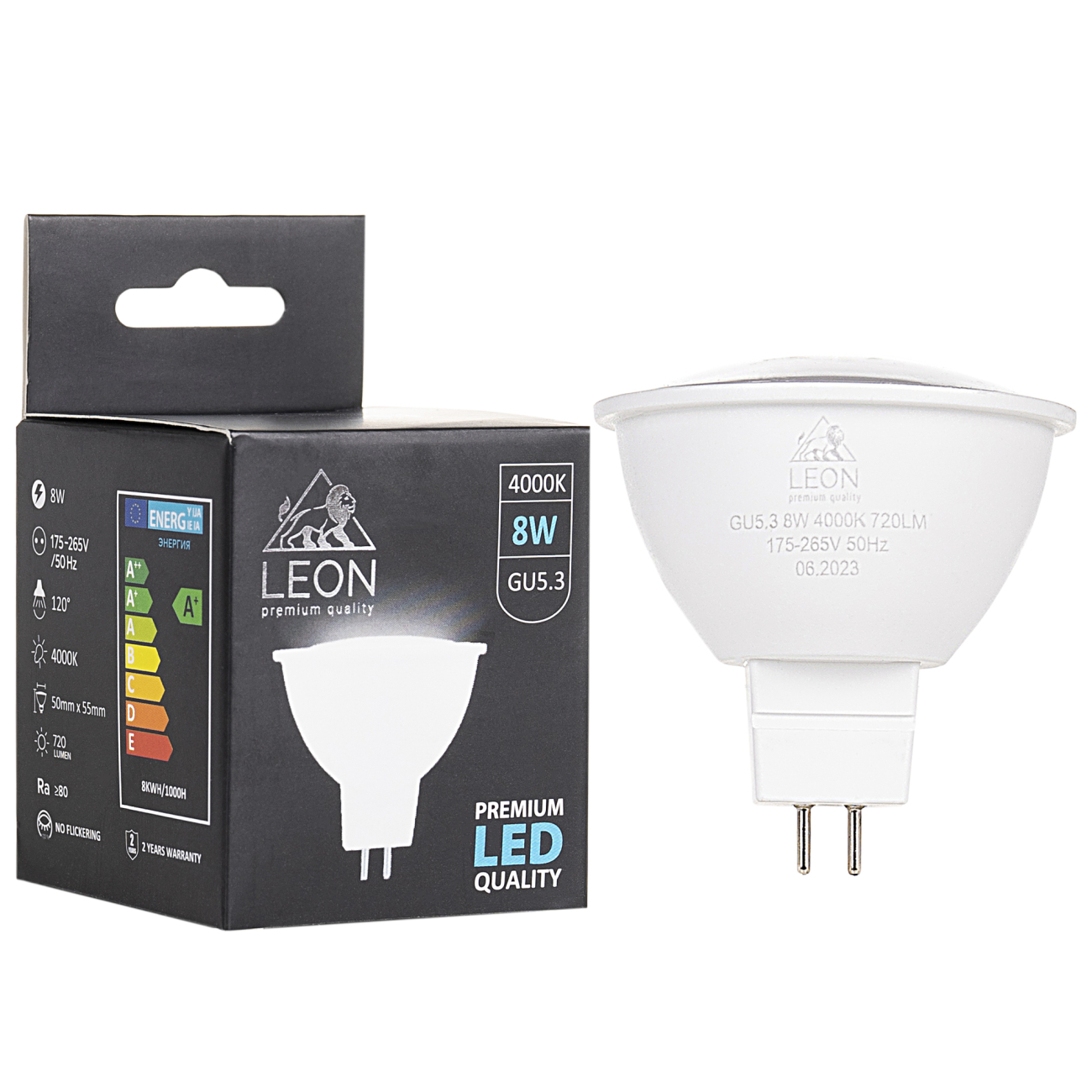 Светодиодная лампа leon le-mr16-8w-4000k