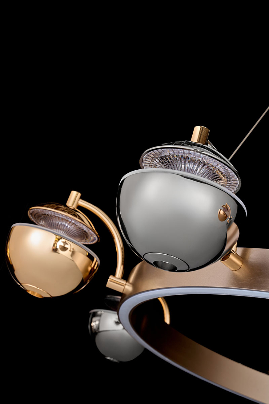 Подвесная люстра jelly le7711/8 gold/black chrome