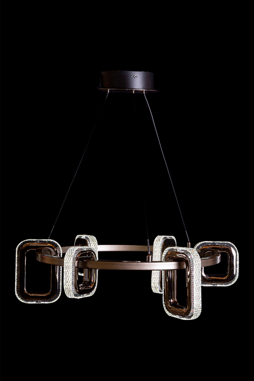 Подвесная люстра theona le7701/6 grey/black chrome