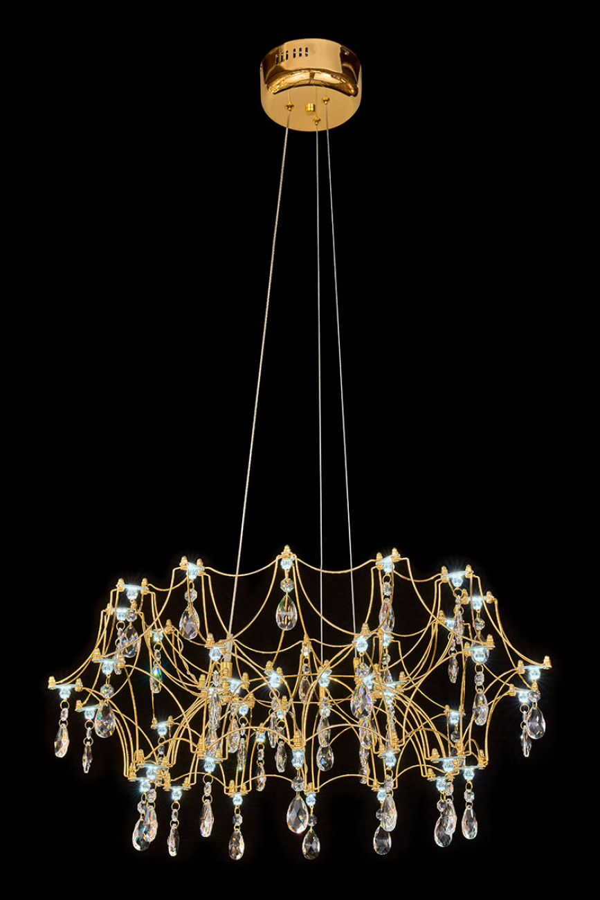 Подвесная люстра thea le3035/600 gd/tr