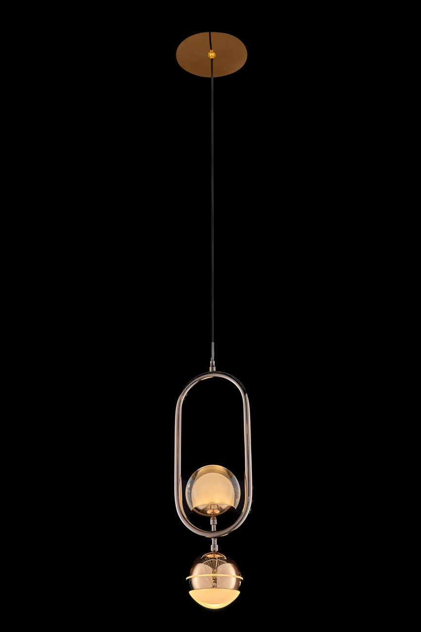 Подвесной светильник lilith le7709/1s black chrome/gold