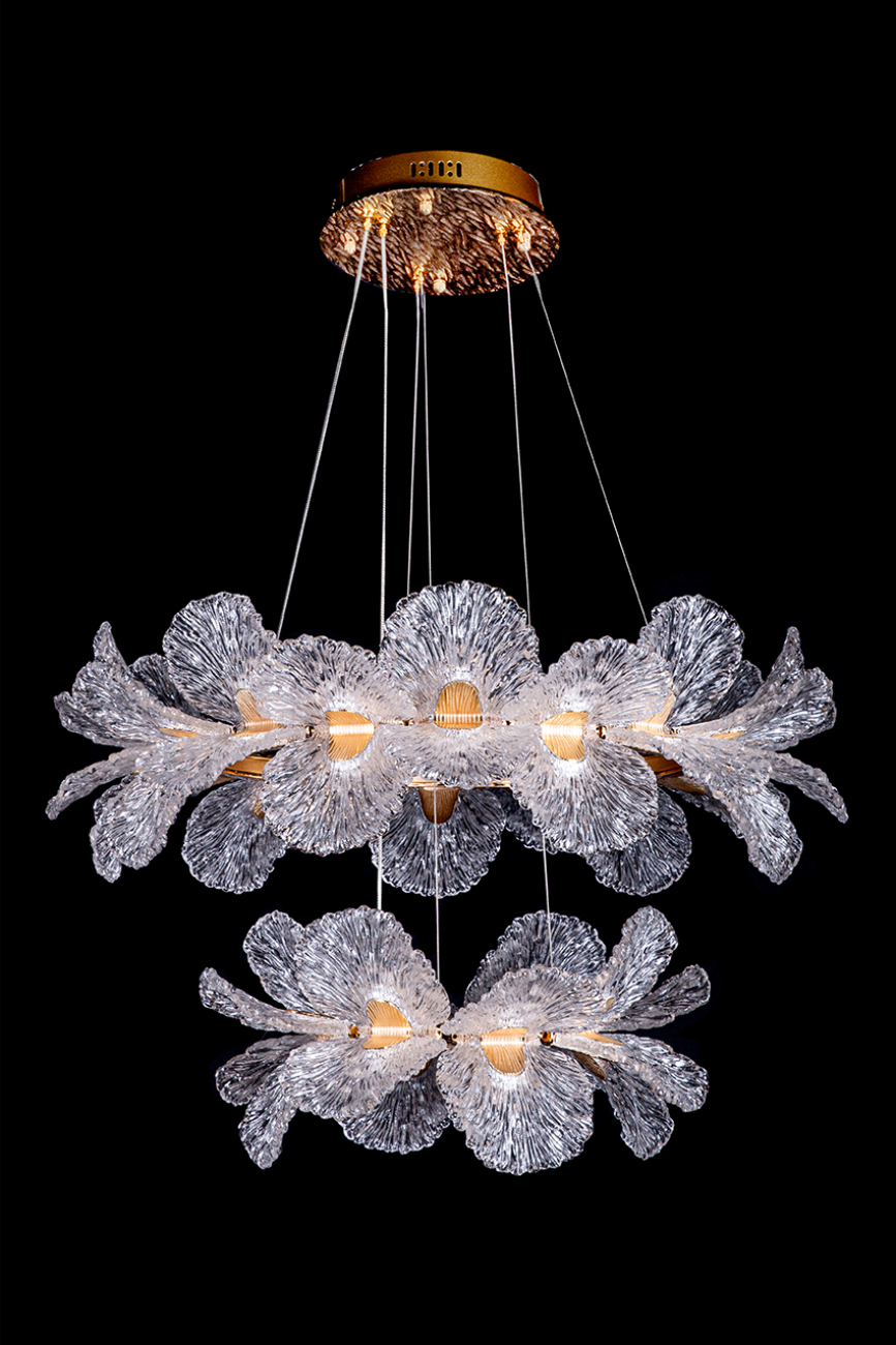 Подвесная люстра jardin le3032/800-2k gd/sh