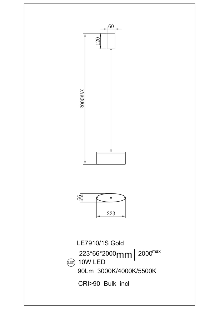 Подвесной светильник indiana le7910/1s gold