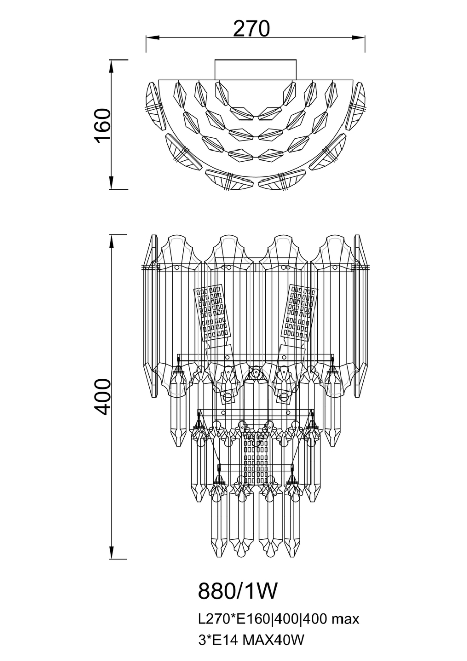 Бра agnis le0880/1 gd