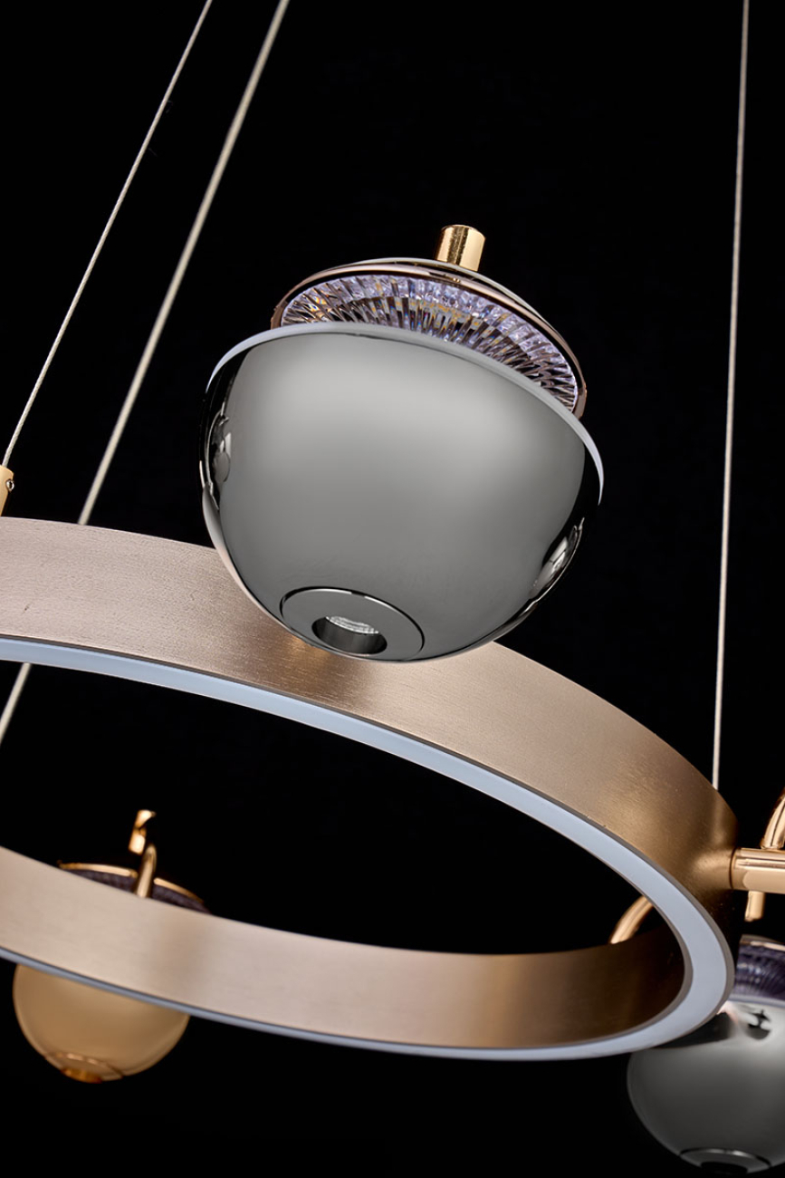 Подвесная люстра jelly le7711/6 gold/black chrome