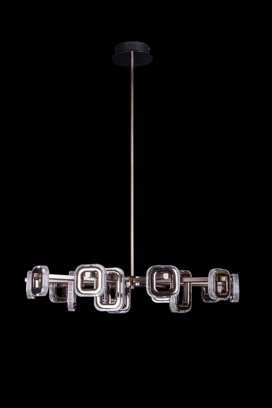 Подвесная люстра theona le7701/15 grey/black chrome