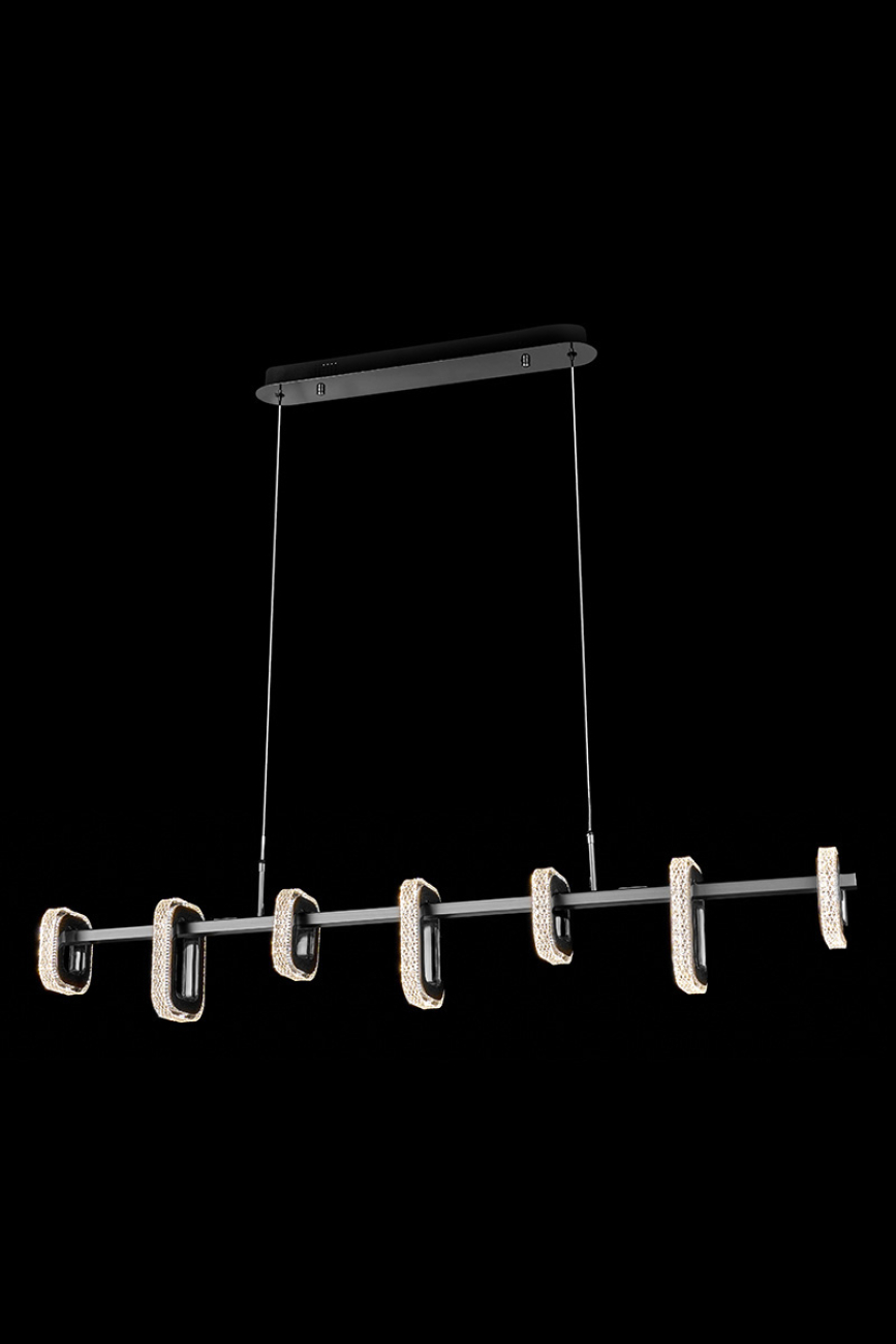 Подвесная люстра theona le7701/7l grey/black chrome