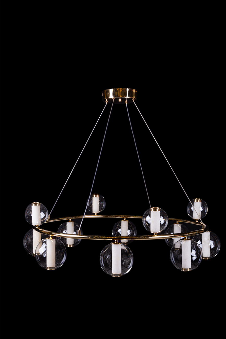 Подвесная люстра aurore le7703/12 gold