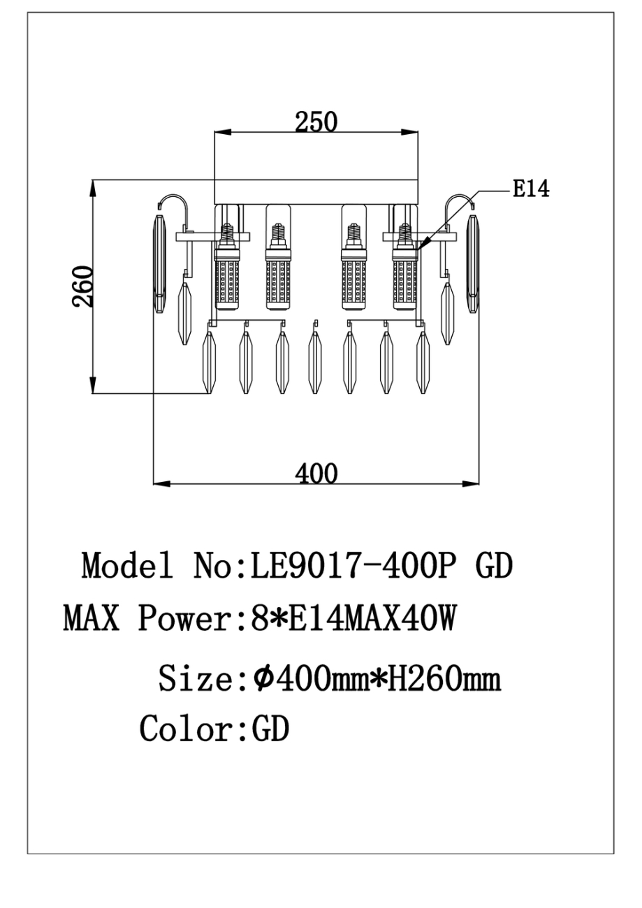 Потолочная люстра catherine le9017/400p ch