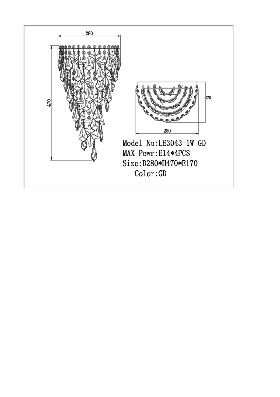 Бра milena le3043/1w gd