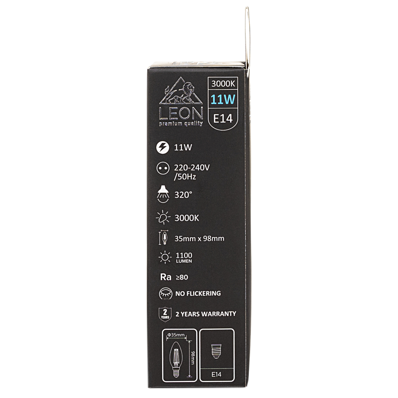 Светодиодная лампа leon le-c35-11w-3000k-e14/cl