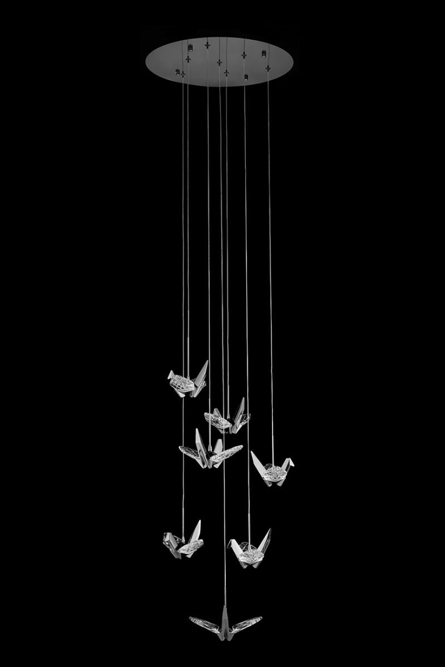 Подвесная люстра alma le7706/7 black chrome