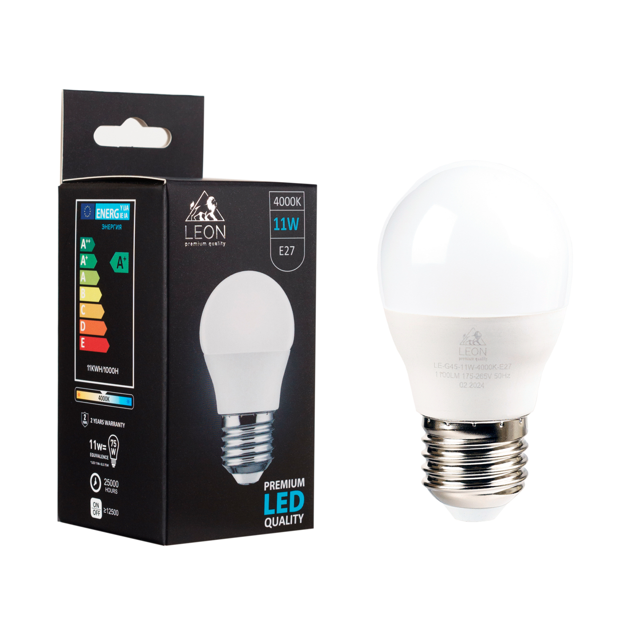 Светодиодная лампа leon le-g45-11w-4000k-e27