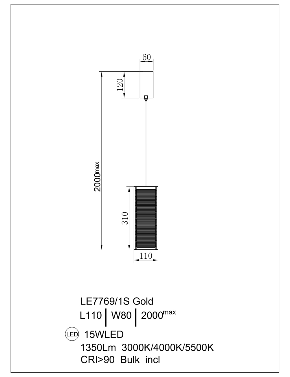 Подвесной светильник lumiere le7769/1s gold
