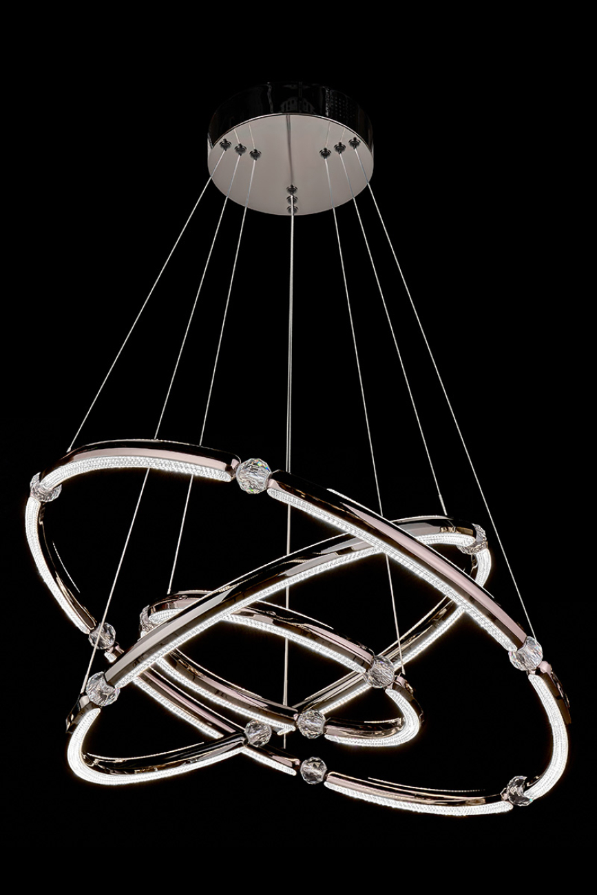 Подвесная люстра ani le7710/800-3k black/chrome