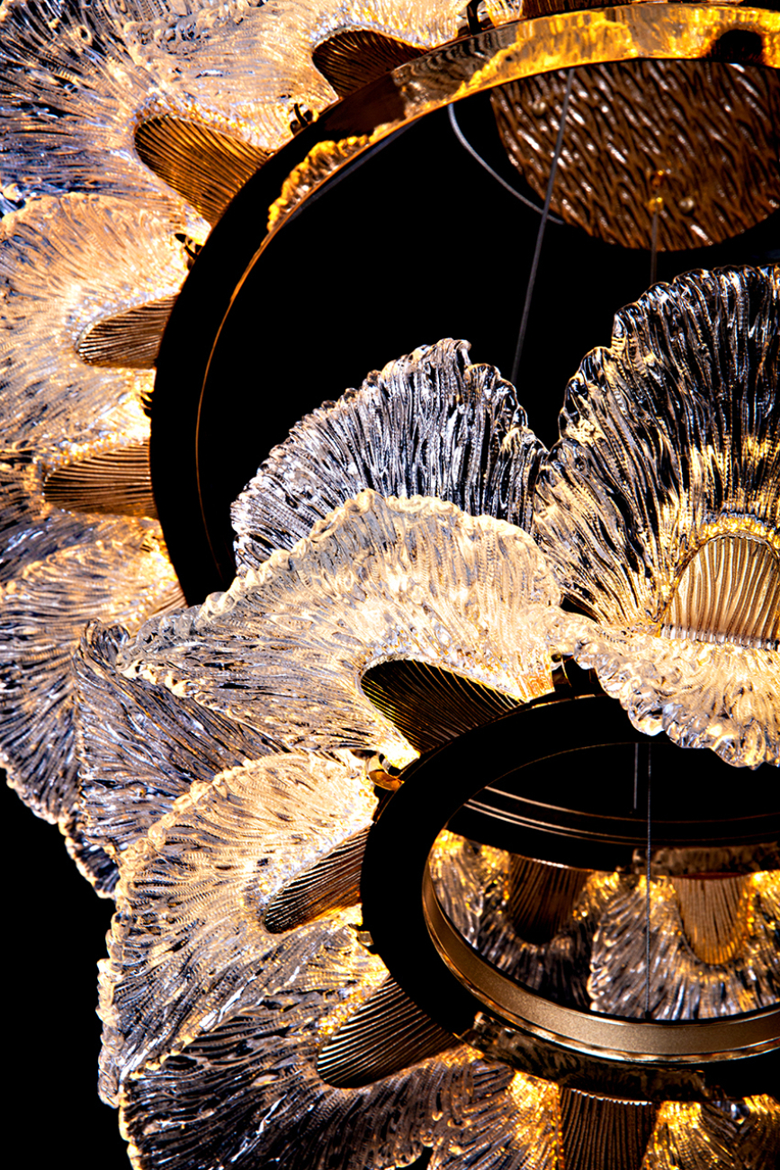 Подвесная люстра jardin le3032/800-2k gd/sh