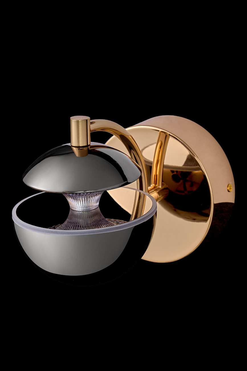 Бра jelly le7711/1w gold/black chrome