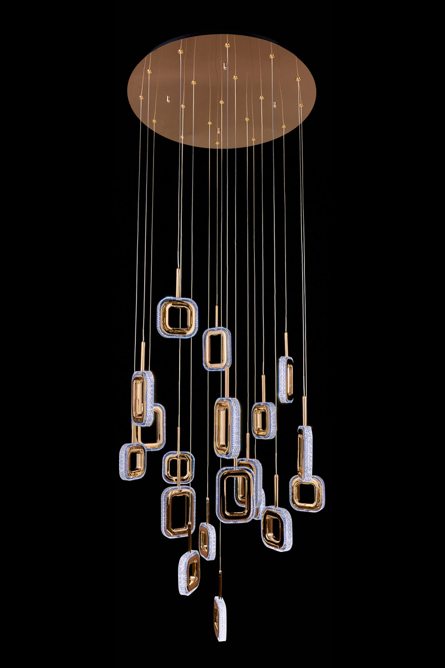 Подвесная люстра theona le7701/19 gold