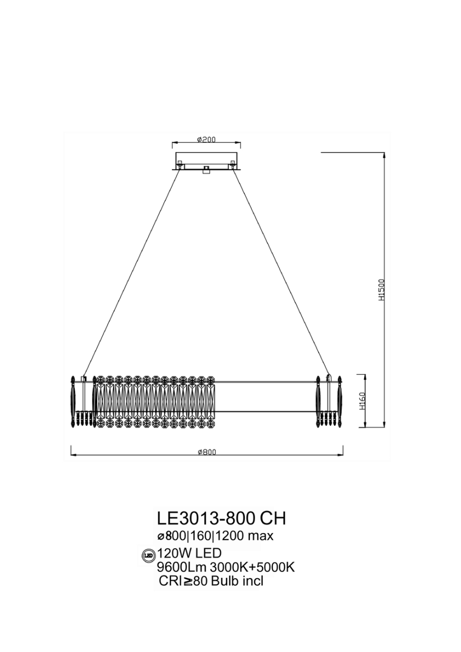 Подвесная люстра chatelaine le3013-800 ch