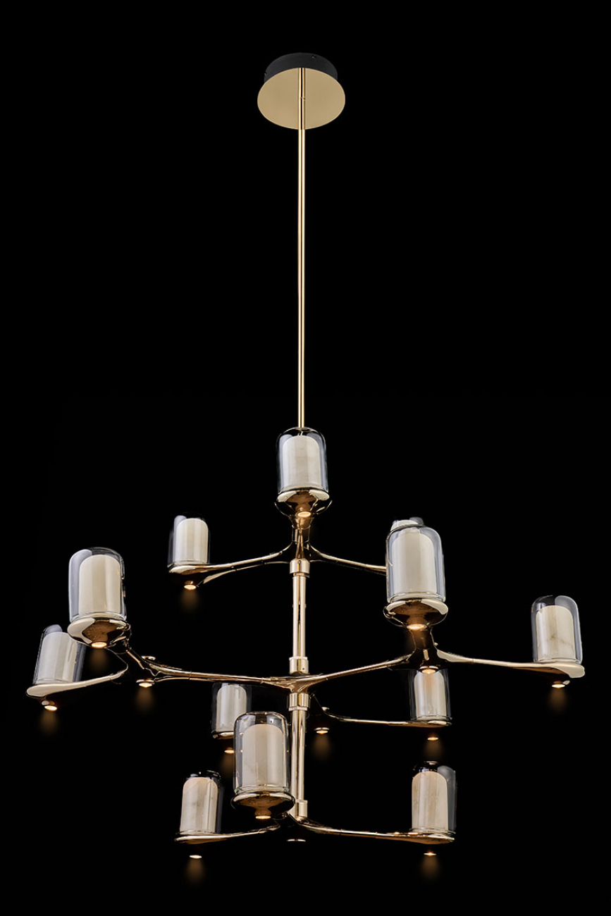 Подвесная люстра barbara le7908/3+6+3 gold