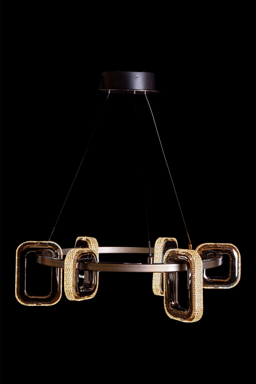 Подвесная люстра theona le7701/6 grey/black chrome